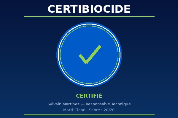 Marti-Clean certifié Certibiocide